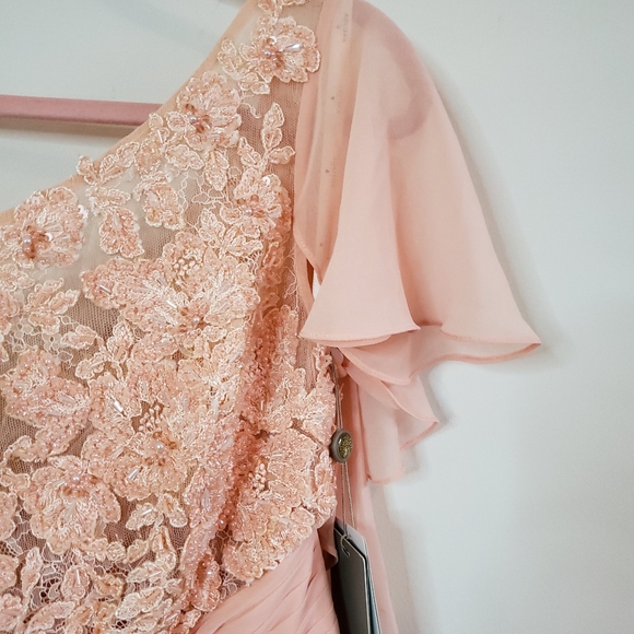 Size 8 (L) 100% silk light pink dress from Aolisha - Picture 4 of 9